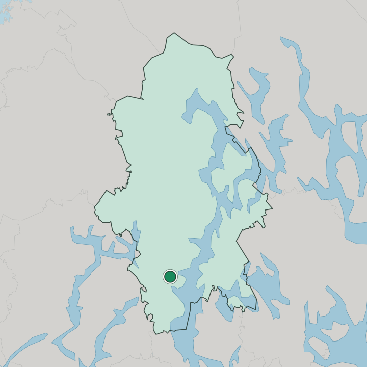 Map showing Jämsä — In Central Finland