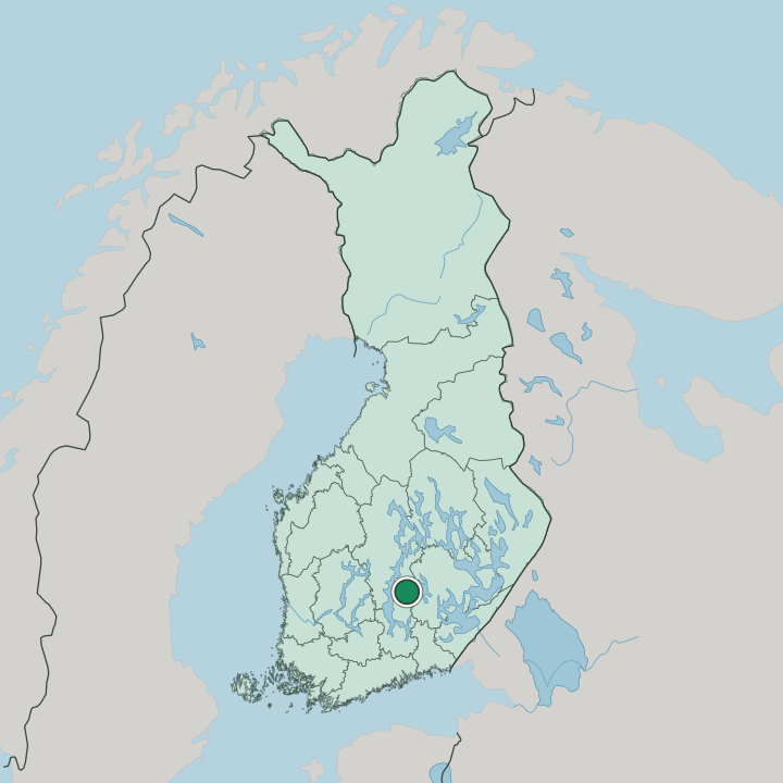 Map showing Joutsa — In Finland