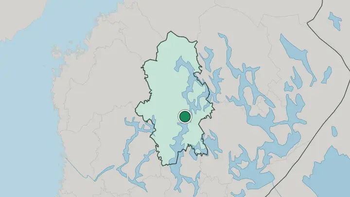 Map of Jyväskylä in Finland