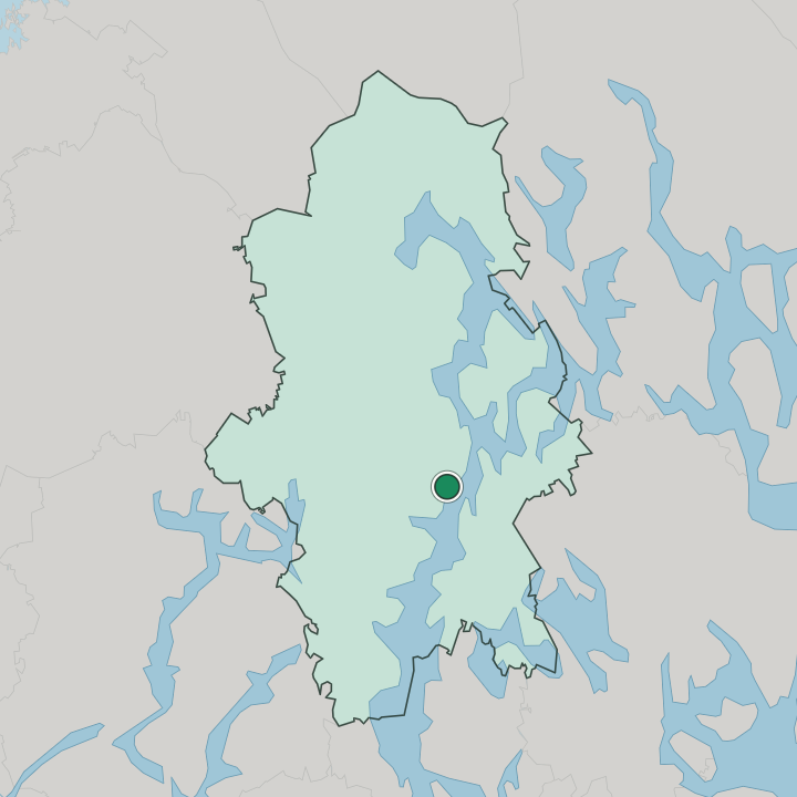 Map showing Jyväskylä — In Central Finland