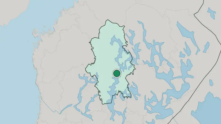 Map of Jyväskylä in Finland