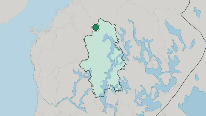 Map of Kinnula in Finland