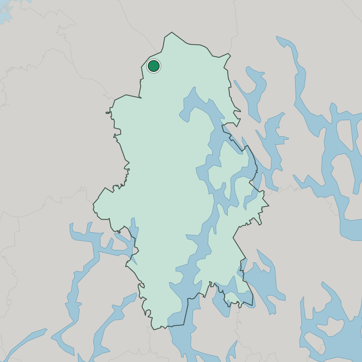 Map showing Kinnula — In Central Finland