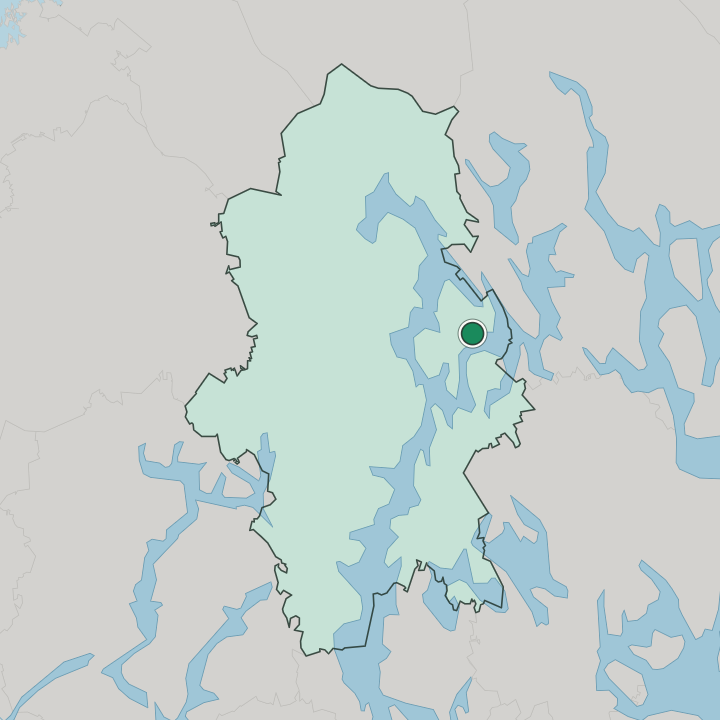Map showing Konnevesi — In Central Finland