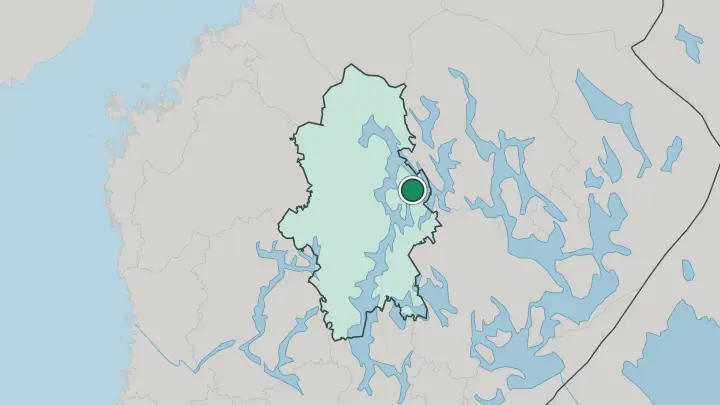 Map of Konnevesi in Finland