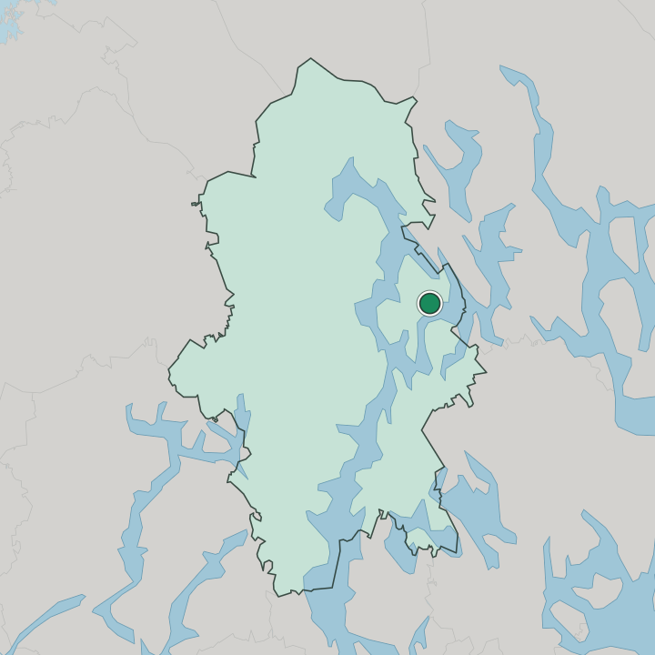 Map showing Konnevesi — In Central Finland