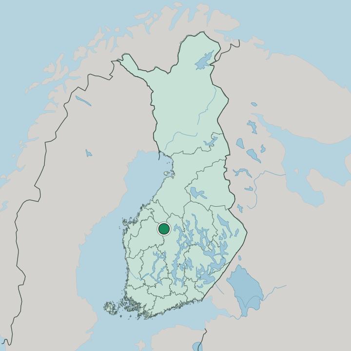 Map showing Kyyjärvi — In Finland