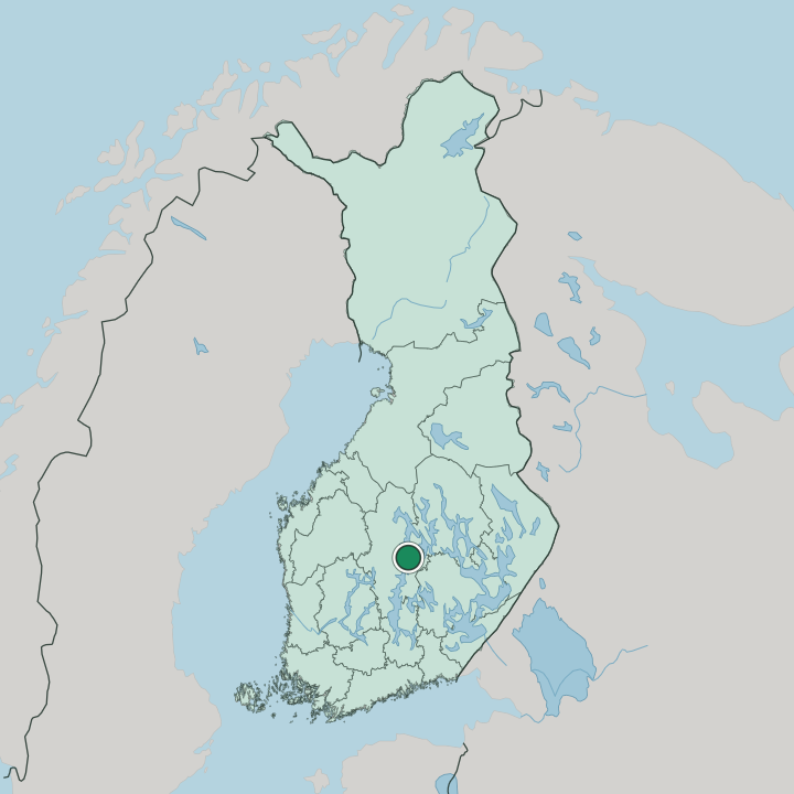 Map showing Laukaa — In Finland