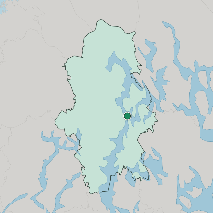 Map showing Laukaa — In Central Finland