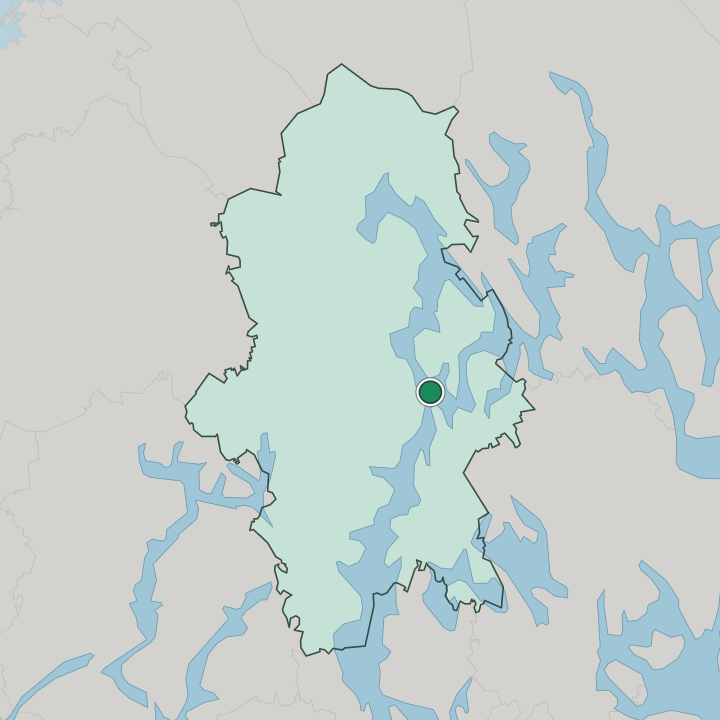 Map showing Laukaa — In Central Finland