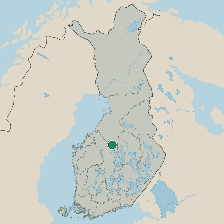 Map showing Pihtipudas in Republic of Finland
