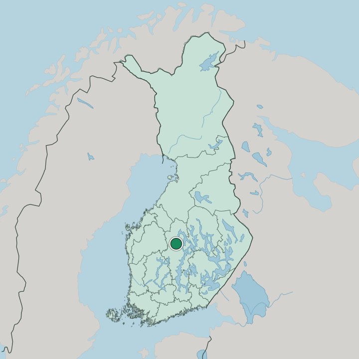 Map showing Saarijärvi — In Finland
