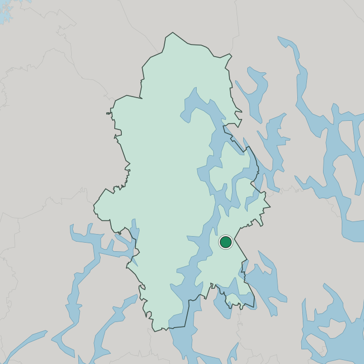 Map showing Toivakka — In Central Finland