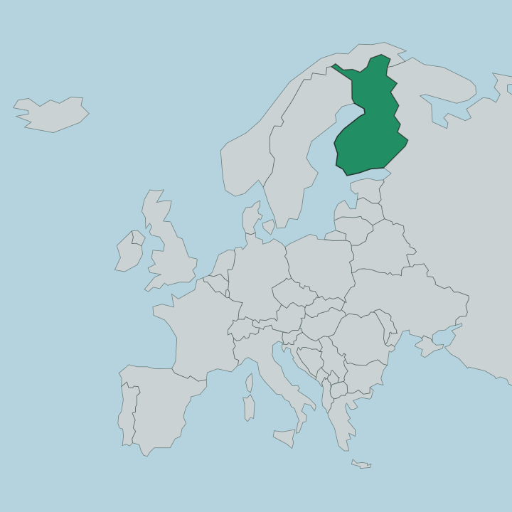 Map showing Tampella — In Europe