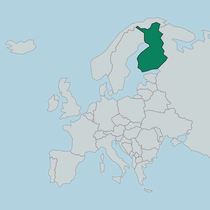 Map showing Lapinniemi — In Europe