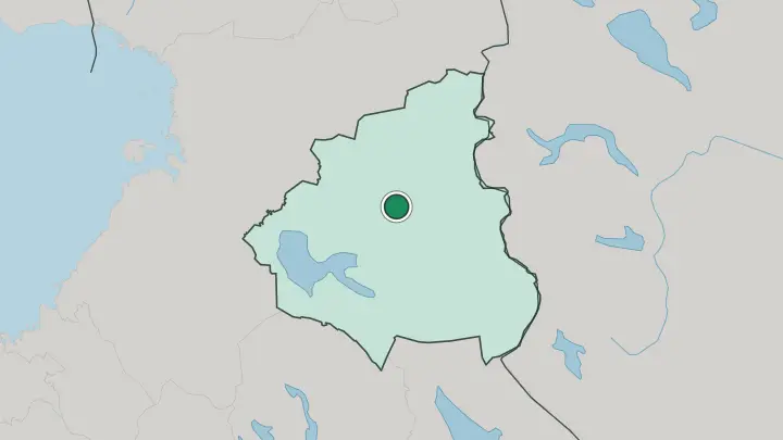 Map of Hyrynsalmi in Finland