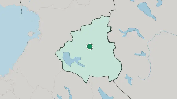 Map of Hyrynsalmi in Finland