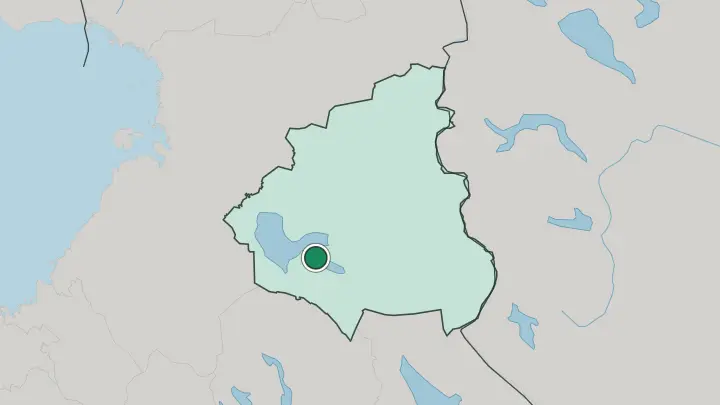 Map of Kajaani in Finland