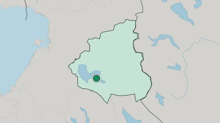 Map of Kajaani in Finland