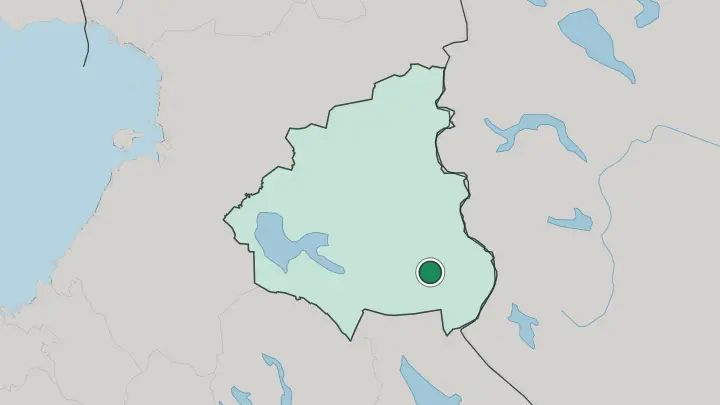 Map of Kuhmo in Finland