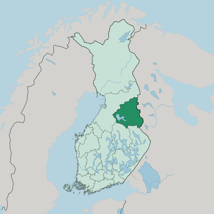 Map showing Kainuu — In Finland