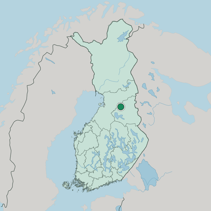 Map showing Puolanka — In Finland