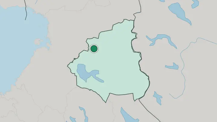 Map of Puolanka in Finland