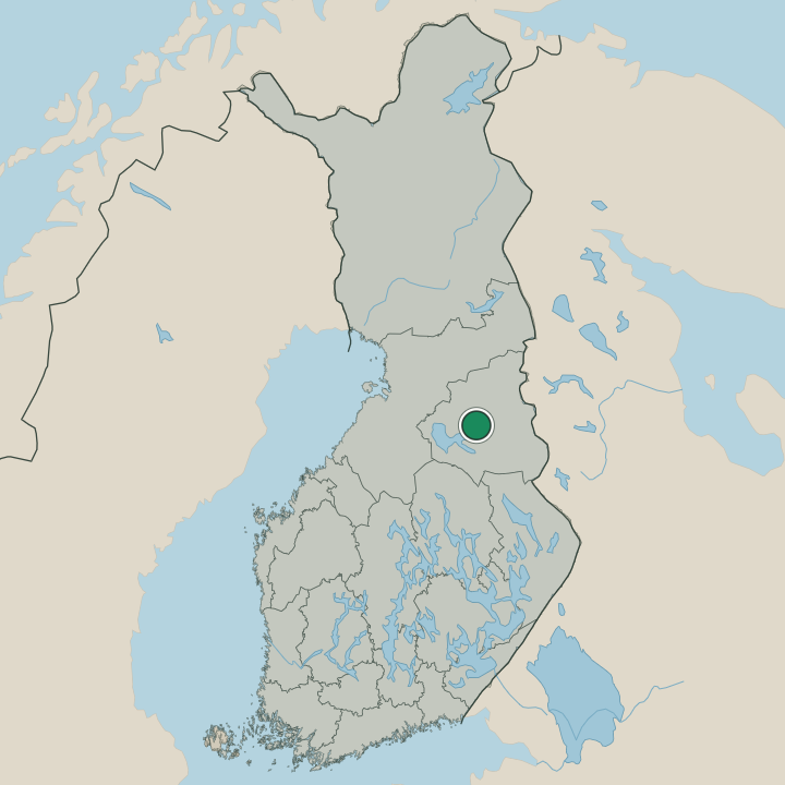 Map showing Ristijärvi in Republic of Finland