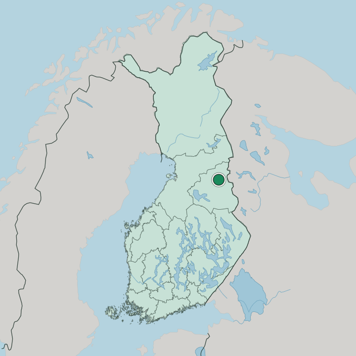 Map showing Suomussalmi — In Finland
