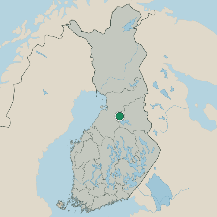 Map showing Vaala in Republic of Finland