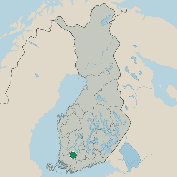 Map showing Humppila in Republic of Finland