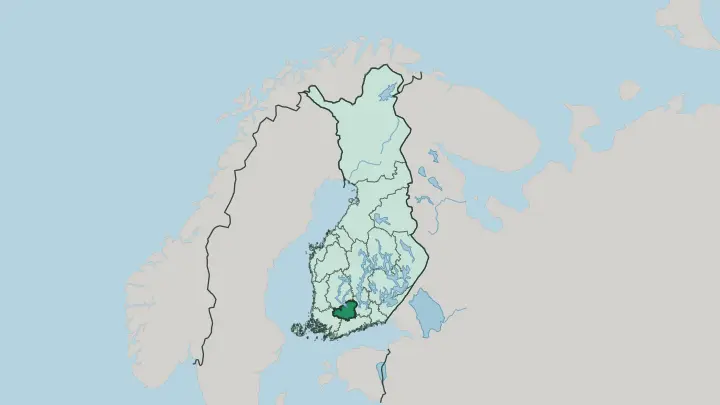Map of Kanta-Häme in Finland