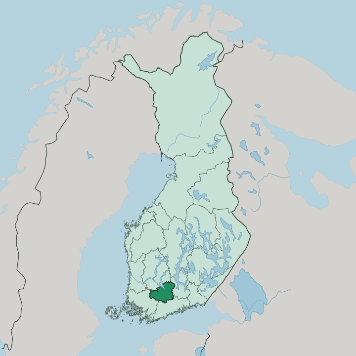Map showing Kanta-Häme — In Finland
