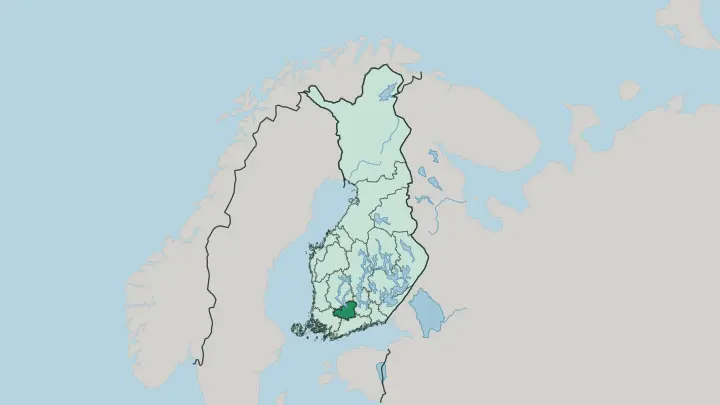 Map of Kanta-Häme in Finland