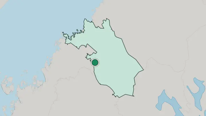 Map of Kaustinen in Finland