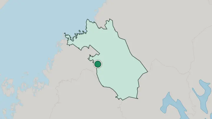Map of Kaustinen in Finland