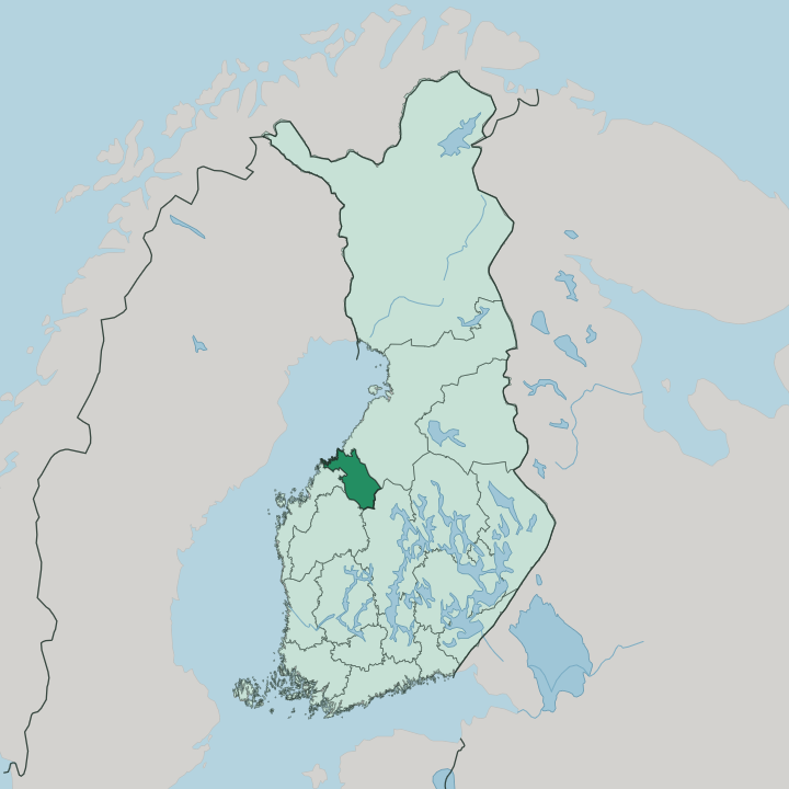 Map showing Keski-Pohjanmaa — In Finland