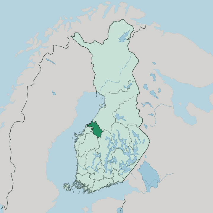 Map showing Keski-Pohjanmaa — In Finland