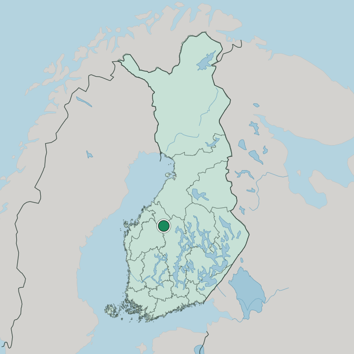 Map showing Perho — In Finland