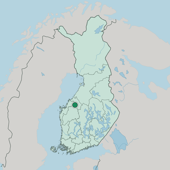 Map showing Veteli — In Finland