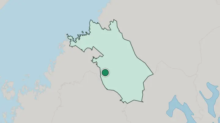 Map of Veteli in Finland