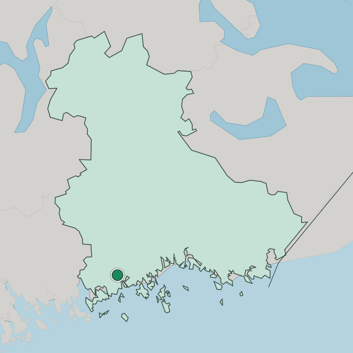 Map showing Broby — In Kymenlaakso
