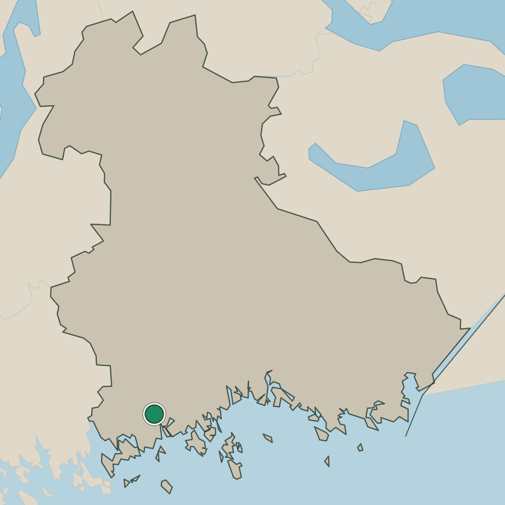 Map showing Broby in Kymenlaakso