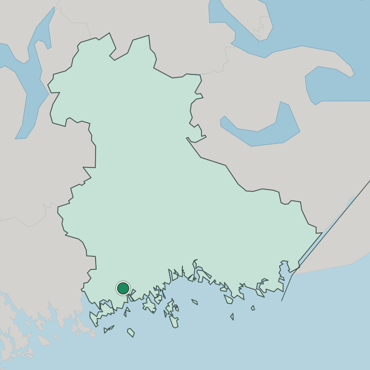 Map showing Broby — In Kymenlaakso