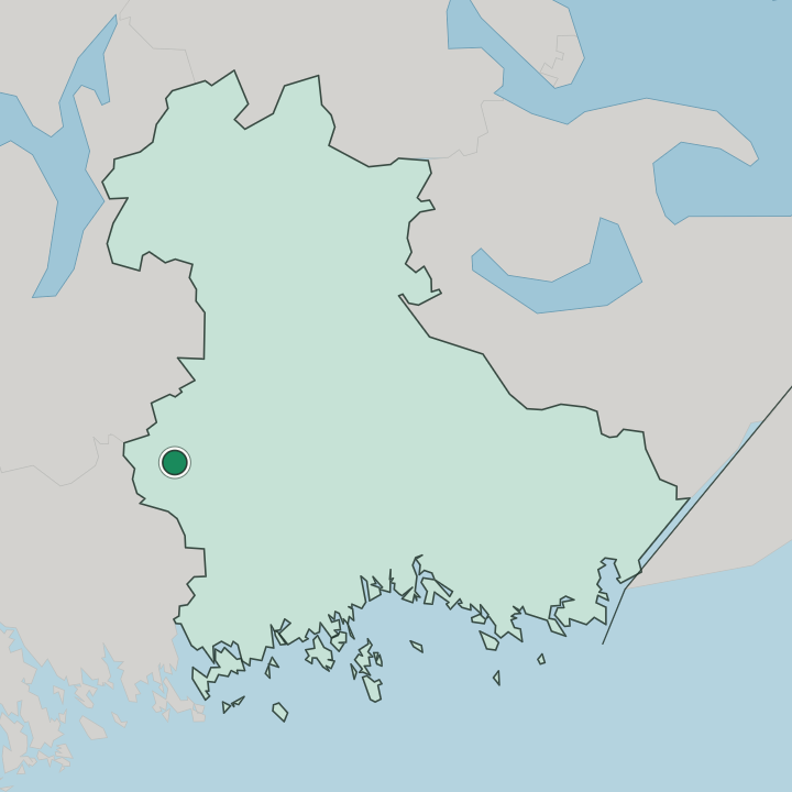 Map showing Elimäki — In Kymenlaakso