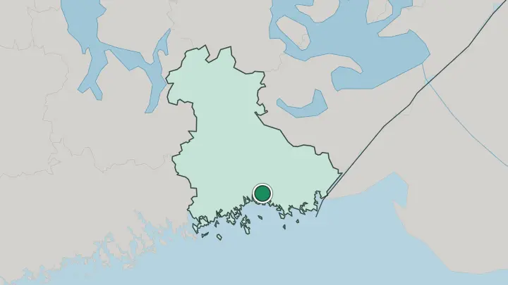 Map of Hamina in Finland