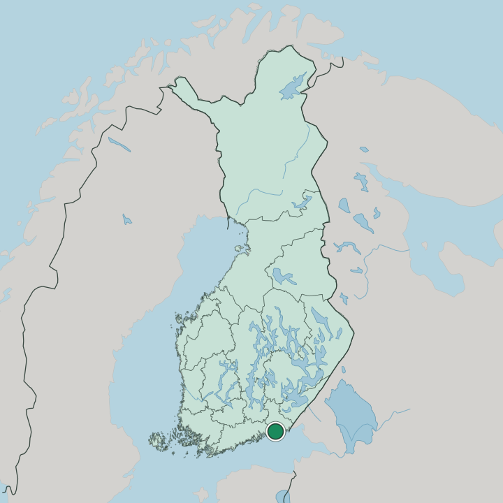 Map showing Kotka — In Finland