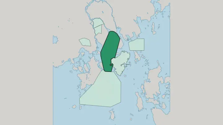 Map of Hovinsaari in Kotka