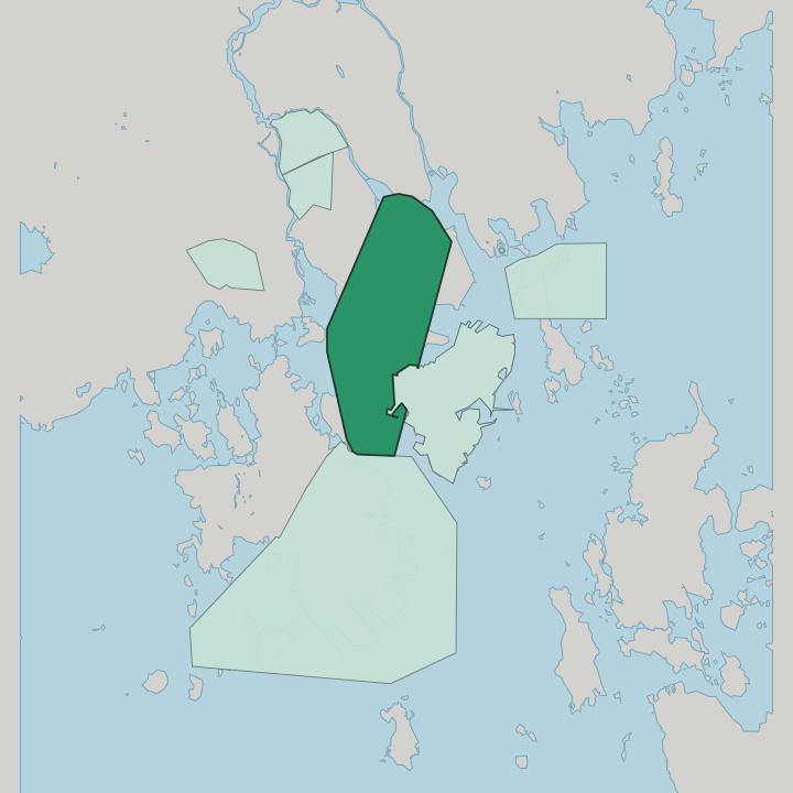 Map showing Hovinsaari — In Kotka