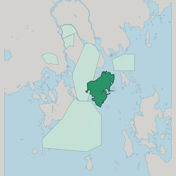 Map showing Kotkansaari — In Kotka